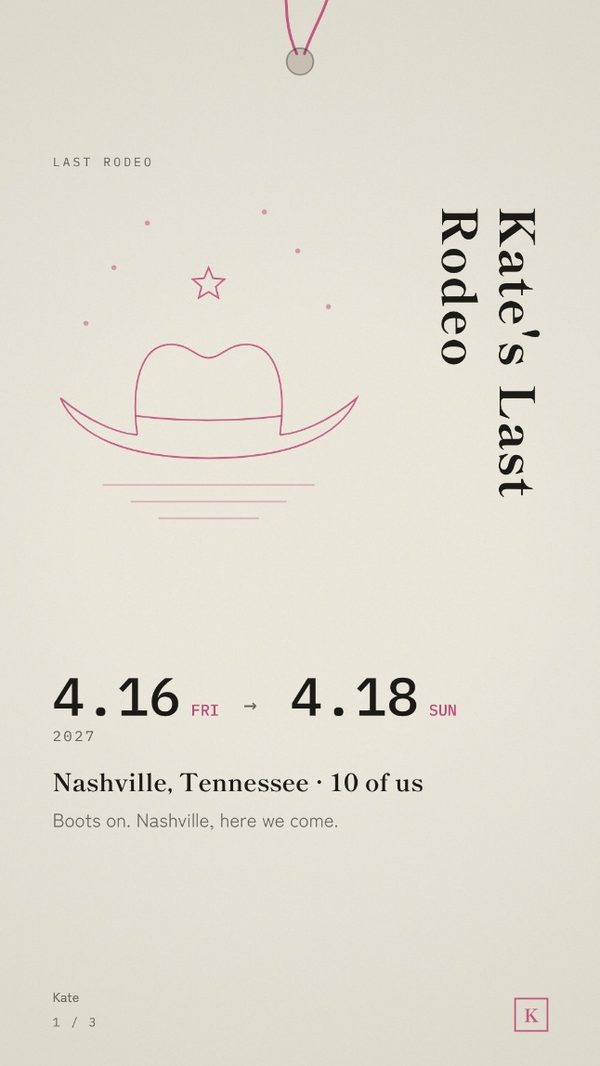 Cover of the Nashville Bachelorette Itinerary