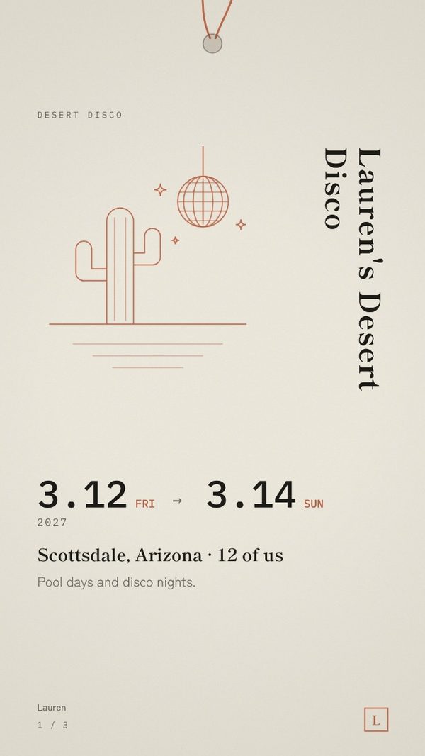 Cover of the Scottsdale Bachelorette Itinerary