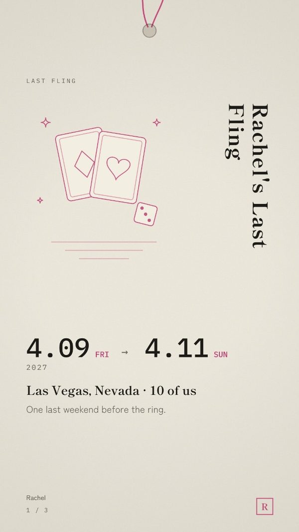 Cover of the Las Vegas Bachelorette Itinerary